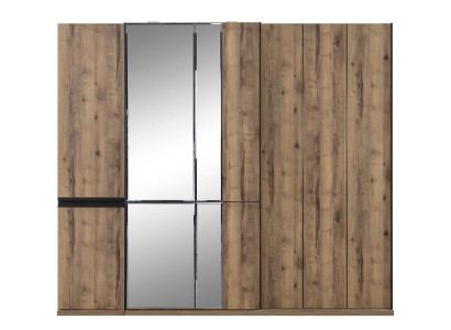 Schränke Kleiderschränke Luxus Kleiderschrank Braun Holz Spiegel Groß