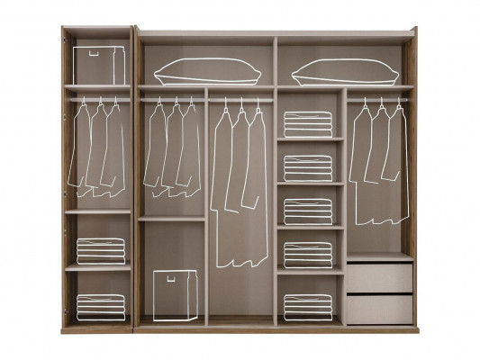 Schränke Kleiderschränke Luxus Kleiderschrank Braun Holz Spiegel Groß