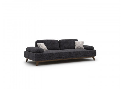 Sofa Zweisitzer Polstermöbel Sitzer Couch Polster Stoff Wohnzimmer Couchen Grau