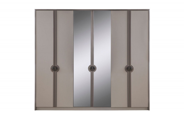 Kleiderschrank Garderobenschrank Schrank Moderne Holzschrank Grau