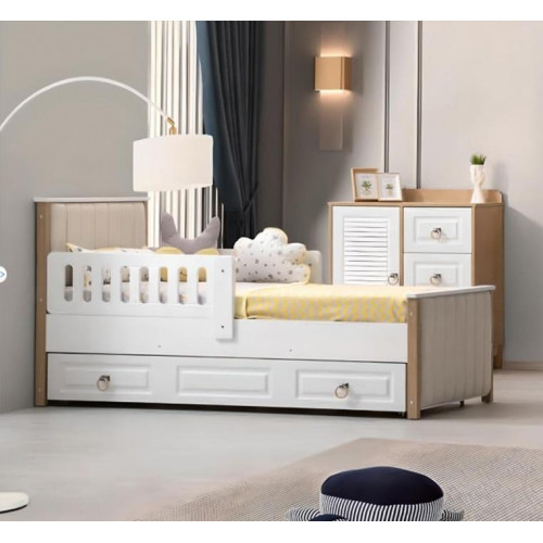 Bettrahmen Kinderbett 200 cm Bett Kinderzimmer Bettgestelle Weiße Holz