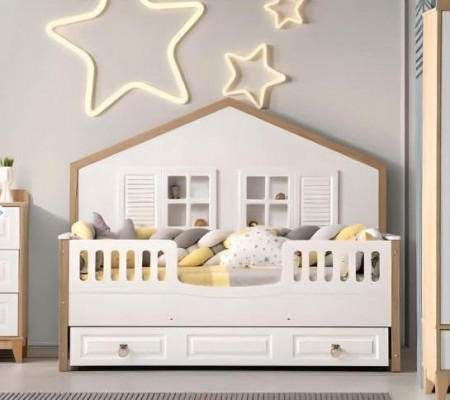 Perfekte Kinderzimmer Bettrahmen Kinderzimmermöbel Helles Holz Neuheit