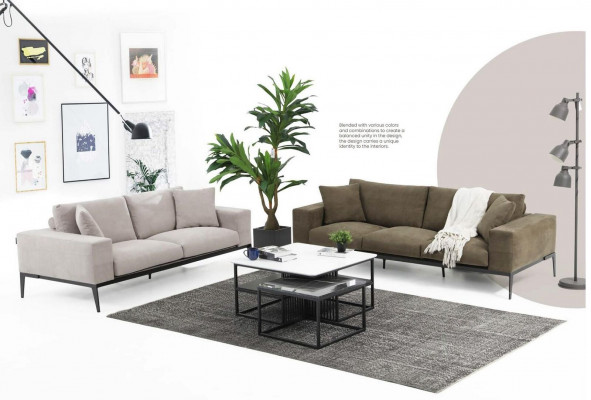 Sofagarnitur 32 Sitzer Sofa Garnitur Grau Sofas Modern Gruppe Set Neu
