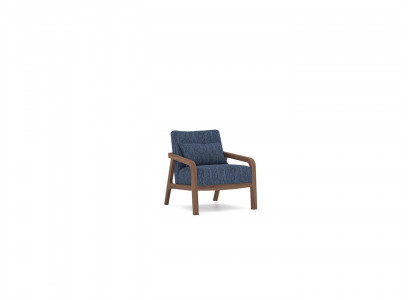 Modern Sessel Design Einrichtung Wohnzimmer Blau Stoff Couch Textil Neu