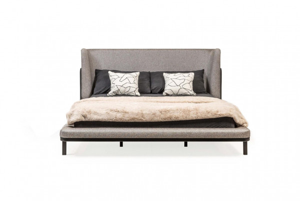 Graues Doppelbett Schlafzimmerbett Moderne Schlafzimmer Polsterbetten