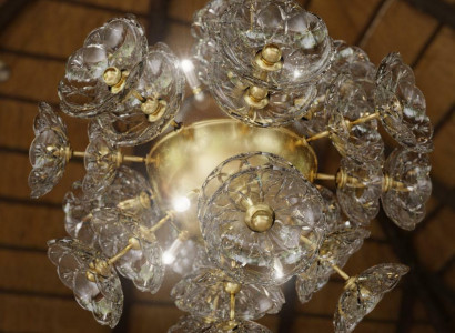 Decken-Pendelleuchte Deckenleuchte Kronleuchter Elite Bohemia Blume Neun