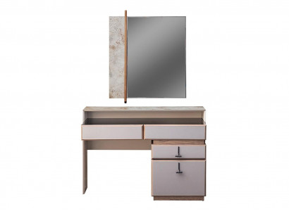 Frisiertisch Schminktisch Schminkkonsole Spiegel Konsolentisch Grau