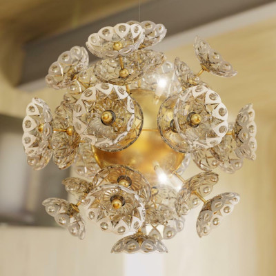 Elite Kronleuchter Bohemia Blume Deckenleuchte Kronenleuchte Beleuchtung