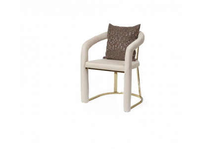 Beiger Designer Stuhl Luxus Holzrahmen Designer Esszimmer Holz Stühle