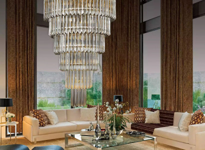 Deckenleuchter Luxus Gold Kronleuchter Deckenlampe Lüster Kristall XXL