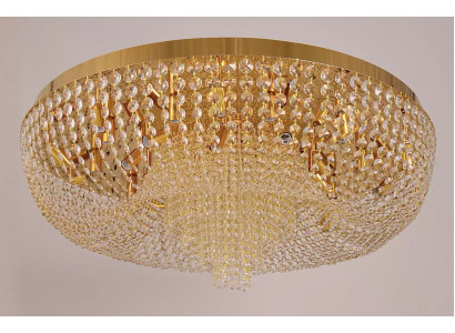 Kronleuchter Deckenleuchter Luxus Gold Deckenlampe Lüster Kristall Art