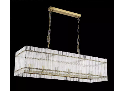  Lüster Kronleuchter Deckenleuchter Glas Deckenlampe Silber Art Lampen