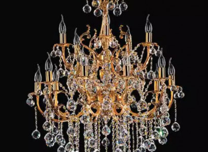 Deckenleuchter Luxus Kronleuchter Deckenlampe Lüster Gold Kristall 75x125