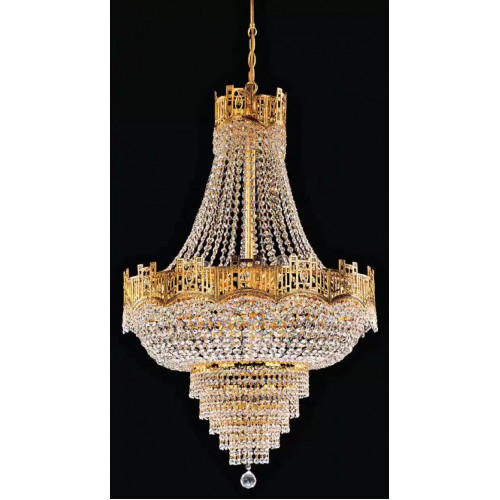 Kronleuchter Deckenleuchter Luxus Deckenlampe Lüster Kristall Gold Lampe