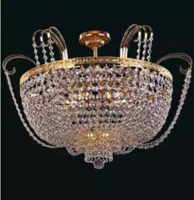 Lüster Luxus Deckenleuchter Kronleuchter Deckenlampe Gold Kristall Lampe