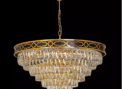 Deckenlampe Kronleuchter Runde Leuchte Lampe Gold Deckenleuchte Lampen