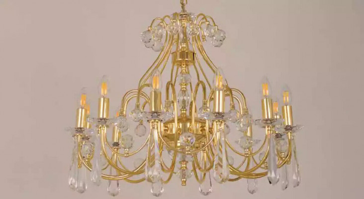 Lüster Luxus Deckenlampe Kronleuchter Deckenleuchter Lampen Gold Art