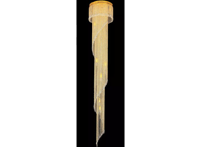 Lange Galerie Deckenleuchter Groß Kronleuchter Deckenlampe Gold Kristall 240 cm