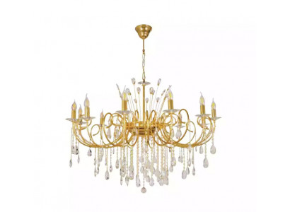 Kronleuchter Leuchte Lampe Wohnzimmer Goldglas Luxus Deckenleuchte Lampen