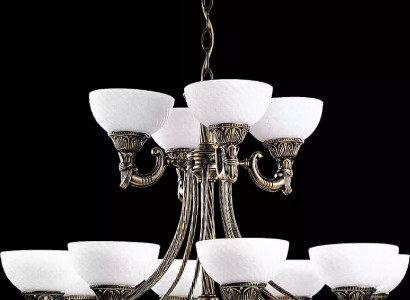 Deckenlampe Deckenleuchter Lüster Kronleuchter Glas Weiß Lampen Antik Stil