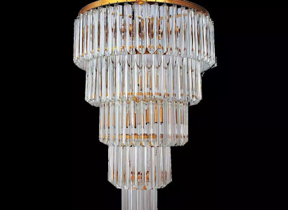 Deckenlampe Deckenleuchter Luxus Gold Kronleuchter Lüster Kristall Art