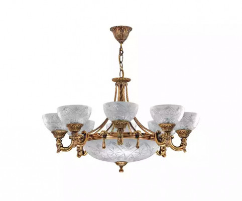 Deckenlampe Lüster Deckenleuchter Lampe Kronleuchter Glas Gold Grau