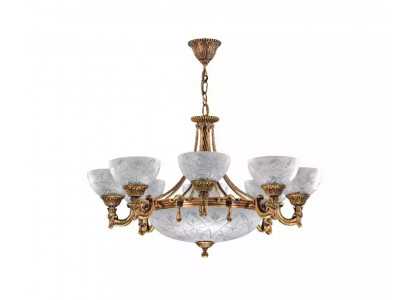 Deckenlampe Lüster Deckenleuchter Lampe Kronleuchter Glas Gold Grau