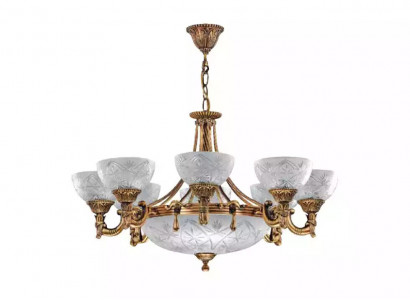 Deckenlampe Lüster Deckenleuchter Lampe Kronleuchter Glas Gold Grau