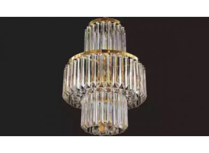 Deckenleuchter Luxus Gold Kronleuchter Deckenlampe Lüster Kristall Art