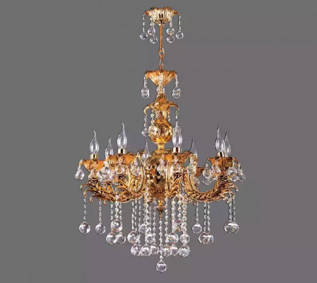 Deckenlampe Lüster Luxus Deckenleuchter Gold Kronleuchter Kristall Lampe