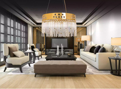 Wunderschöne BrassCrystal Kronleuchter neu Lüster Wohnzimmer Luxus gold