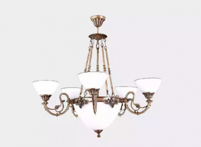 Deckenlampe Deckenleuchter Kronleuchter Lampe Lüster Glas Art Weiß