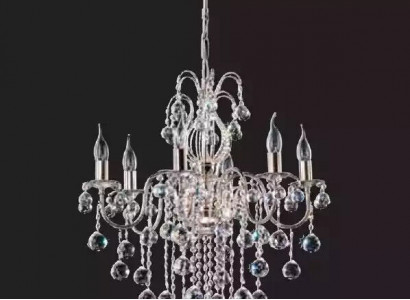 Silber Deckenleuchter Kronleuchter Deckenlampe Lüster Kristall Lampe