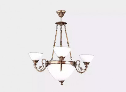 Deckenlampe Deckenleuchter Kronleuchter Lampe Lüster Glas Art Weiß