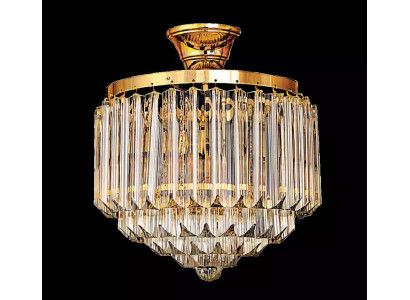 Deckenleuchter Luxus Gold Kronleuchter Deckenlampe Lüster Kristall Art
