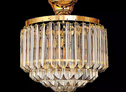 Deckenleuchter Luxus Gold Kronleuchter Deckenlampe Lüster Kristall Art