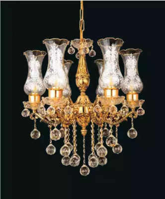 Deckenlampe Deckenleuchter Kronleuchter Gold Lüster Kristall Lampe