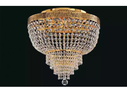 Kronleuchter Deckenleuchter Luxus Gold Deckenlampe Lüster Kristall Art