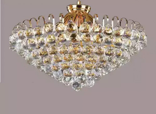 Deckenleuchter Luxus Gold Kronleuchter Deckenlampe Lüster Kristall Art