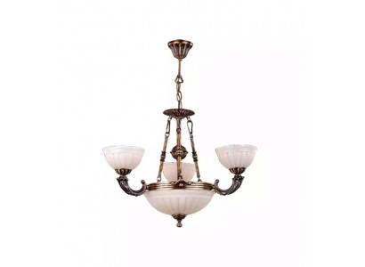 Deckenleuchter Lampe Weiß Deckenlampe Lüster Kronleuchter Glas Art