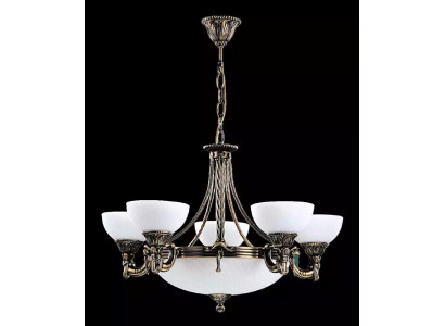 Lüster Deckenlampe Deckenleuchter Kronleuchter Glas Weiß Lampen Art
