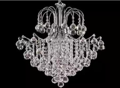 Deckenlampe Kronleuchter Deckenkristalllampe Lampen Luxus Lüster Silber