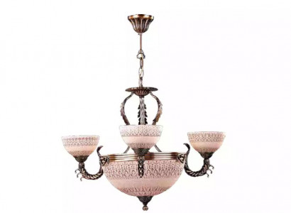 Deckenlampe Lüster Deckenleuchter Lampe Kronleuchter Glas Braun Gold