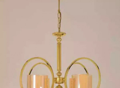 Deckenlampe in Goldfarben Luxus Decken Luster Glass Wohnzimmer