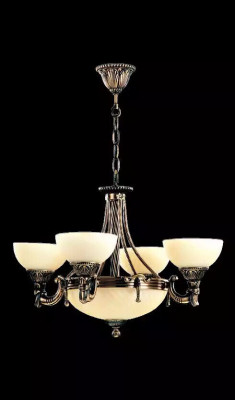 Lüster Deckenleuchter Modern Kronleuchter Deckenlampe Beige Glas Lampe