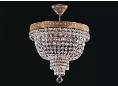 Deckenleuchter Luxus Gold Kronleuchter Deckenlampe Lüster Kristall Art