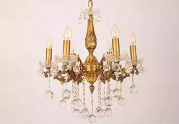 Kronleuchter Deckenleuchter Luxus Gold Deckenlampe Lüster Kristall Art