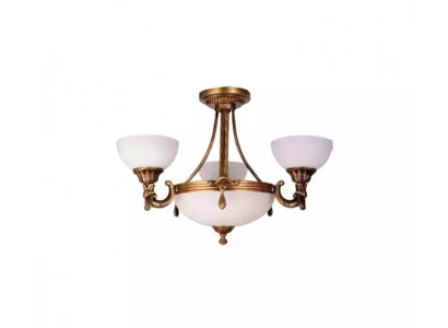 Klassische Weiße Deckenlampe Pendelleuchte Gold Design Kronleuchter