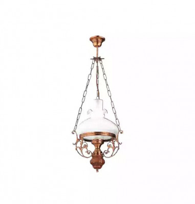 Lampe Deckenleuchter Lüster Kronleuchter Deckenlampe Glas Braun Barock
