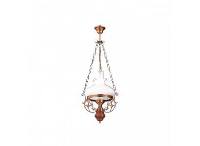 Lampe Deckenleuchter Lüster Kronleuchter Deckenlampe Glas Braun Barock